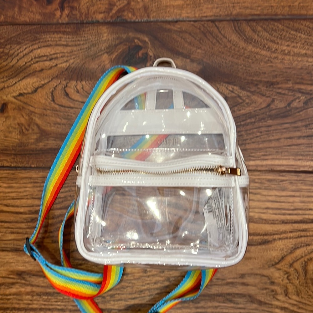 Cute Girls Rainbow and Clear backpack
